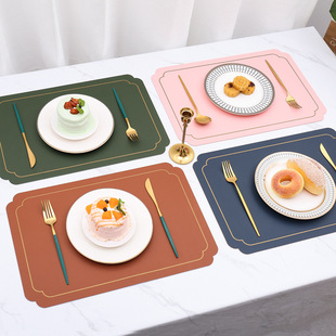私人会所高档餐具垫方形餐垫餐桌高级感隔热垫高级感轻奢西餐垫防