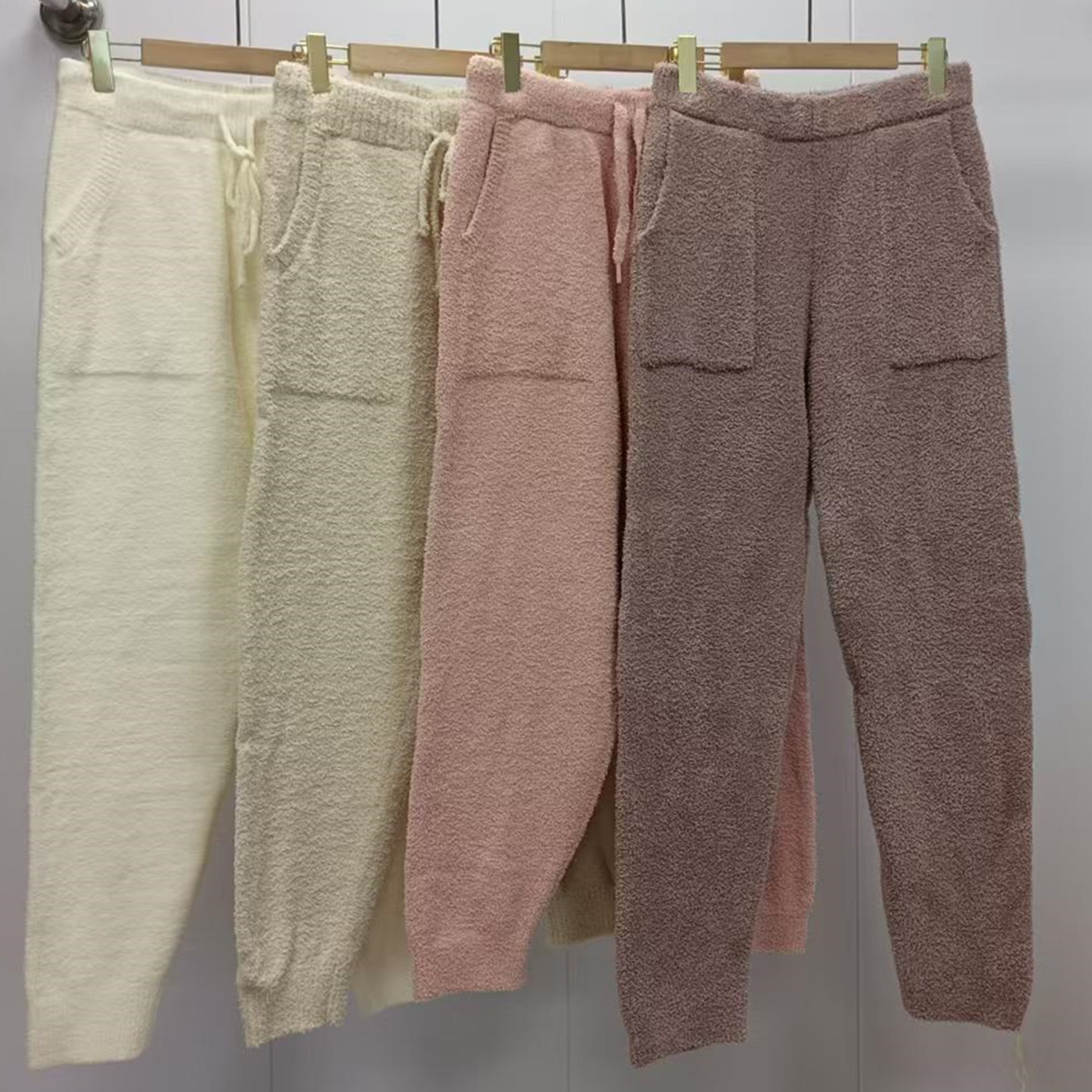 冬季软绵绵半边绒男女款家居服睡裤E