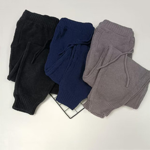 【欧美单】冬季软绵绵半边绒男士带口袋收脚口家居睡裤