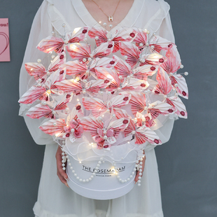 创意diy手工蝴蝶有钱花抱抱桶自制生日礼物高档礼盒送女朋友闺蜜