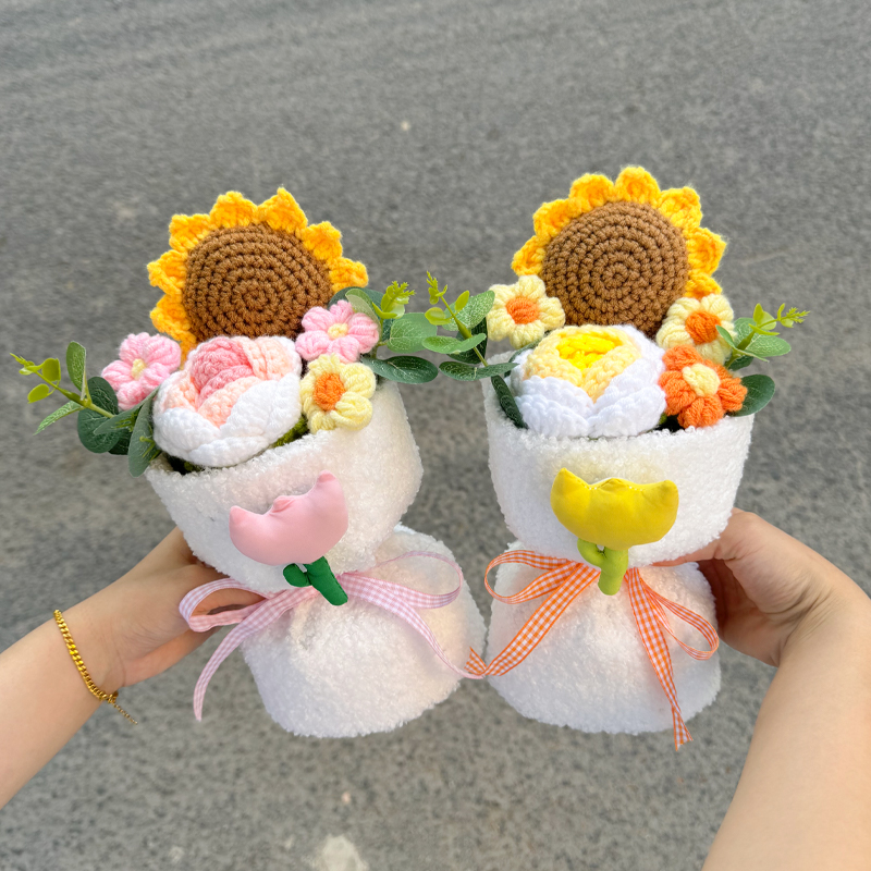 伴手礼针织小香风花束送女生