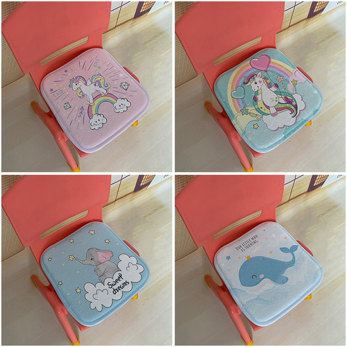 卡通女粉色独角兽幼儿园椅小坐垫