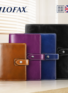 filofax英国进口手帐记事本malden A7 A6 A5真牛皮复古活页商务办公笔记本效率手册2026年日程日记本周计划