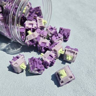 康腾特KTT风信紫轴厚润线性五脚轴DIY轴机械键盘客制化热插拔轴体