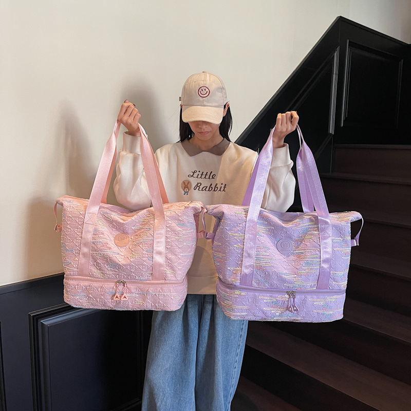 热卖短途旅行包女轻便大容量手提包短途出差便携行李包运动瑜伽