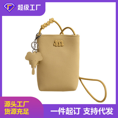 pu新款手机包单肩包时尚斜挎包小方包潮流可爱小清新竖款包包女