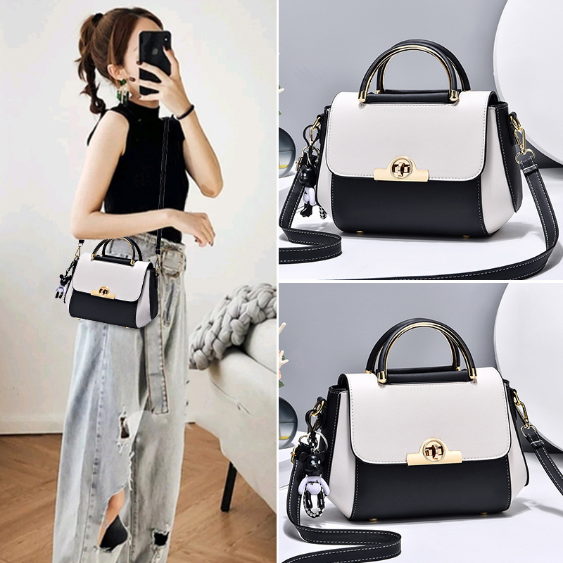 工厂小包包女2021新款拼色女士包斜跨时尚女包单肩手提包