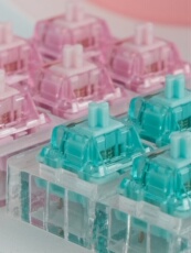 Вал jwk冰玉轴客制化机械键盘轴体热插拔cherrymx5pin轴冰透rgb定制轴