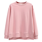 设计感小众开叉套头圆领卫衣女2023新款 上衣长袖 早秋薄款 宽松韩版