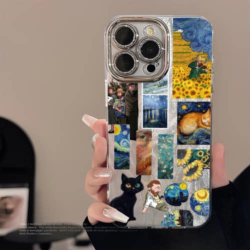 梵高油画向日葵适用iPhone17苹果16小米15红米14r魅族21pro一加ace2v荣耀畅玩50plus手机壳oppoa3软vivoy500x