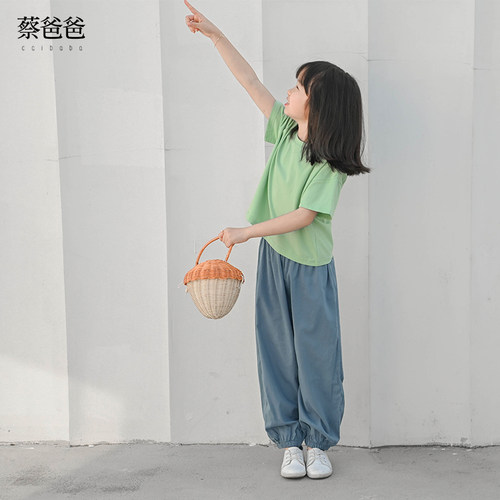 夏装束脚裤女童防蚊防晒长裤