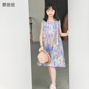 夏薄款盐系高级感连衣裙碎花裙