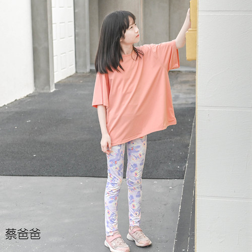 薄款夏装冰爽瑜伽裤女大童打底裤