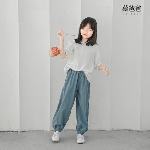 夏装束脚裤女童防蚊防晒长裤