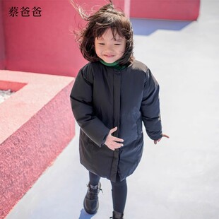 蔡爸爸童装加厚保暖棉服 男女儿童黑色棉衣百搭冬装超保暖棉袄562