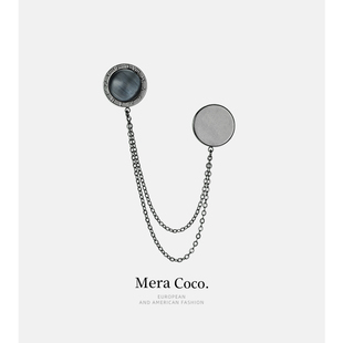 MeraCoco复古猫眼罗马磁吸裤脚防拖地神器t恤衣服长短调节固定扣