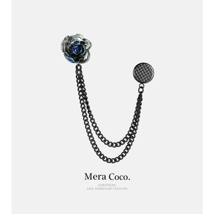 MeraCoco复古水晶玫瑰磁吸裤脚防拖地神器衣服t恤长短调节固定扣