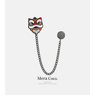 MeraCoco国风醒狮强力磁吸裤脚防拖地神器衣服长短调节神器配饰扣