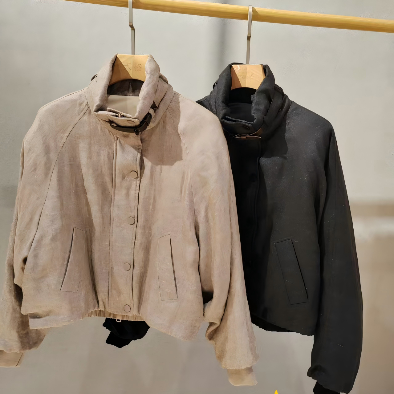 【粉红生日会】SDX轻奢女装高级亚麻系列鹅绒服可溯源56950