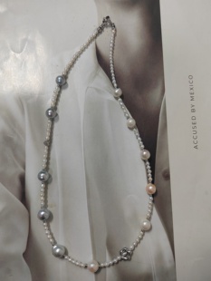 天然海水真多麻ak巴洛克珍珠项链淡水baby