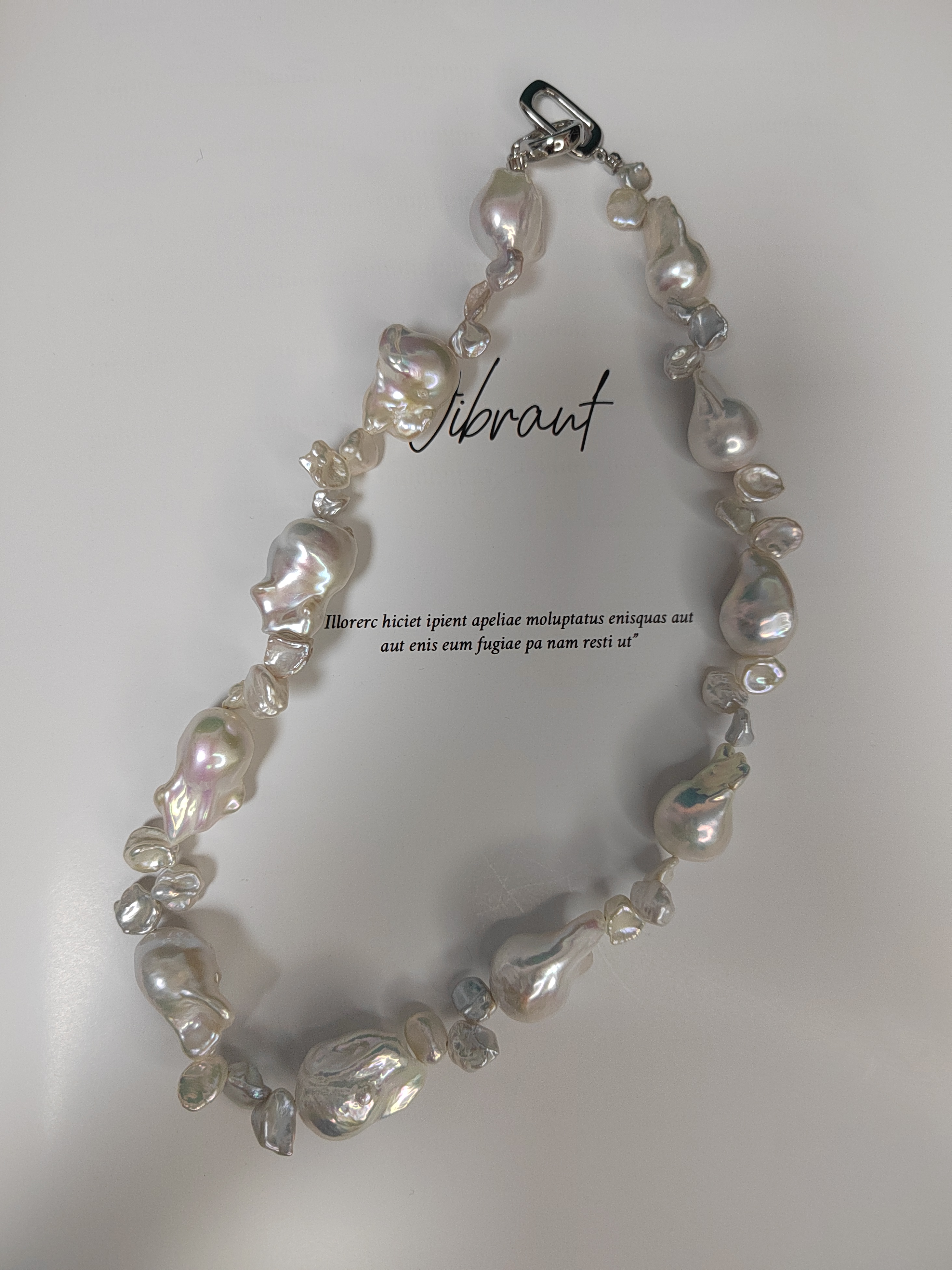 天然淡水大巴花瓣珍珠项链淡水巴洛克珍珠项链福利款