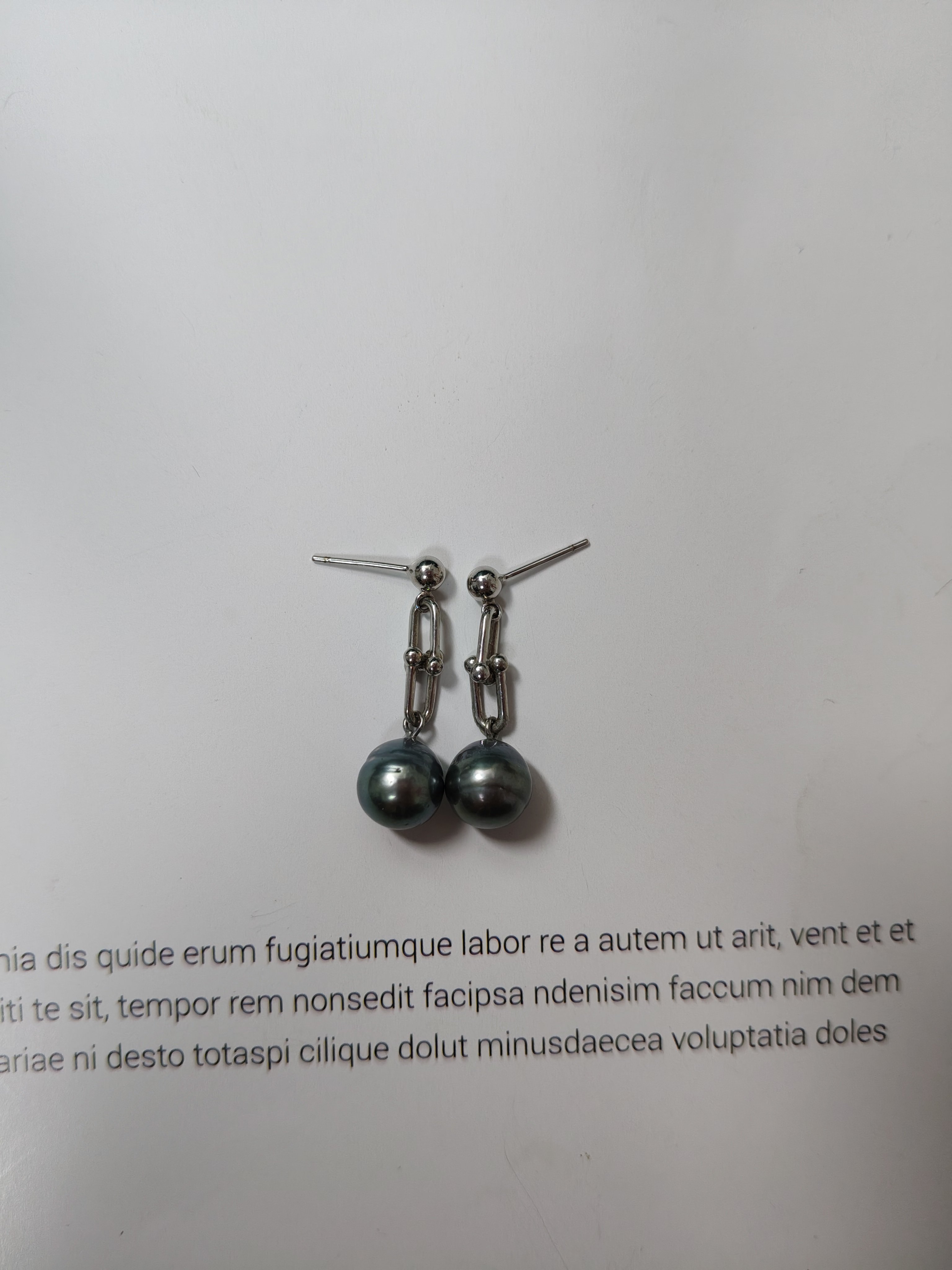 天然海水大溪地巴洛克珍珠耳环纯银耳钉