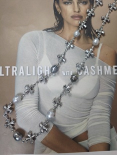 天然海水澳白大溪地巴洛克珍珠项链钛钢项链