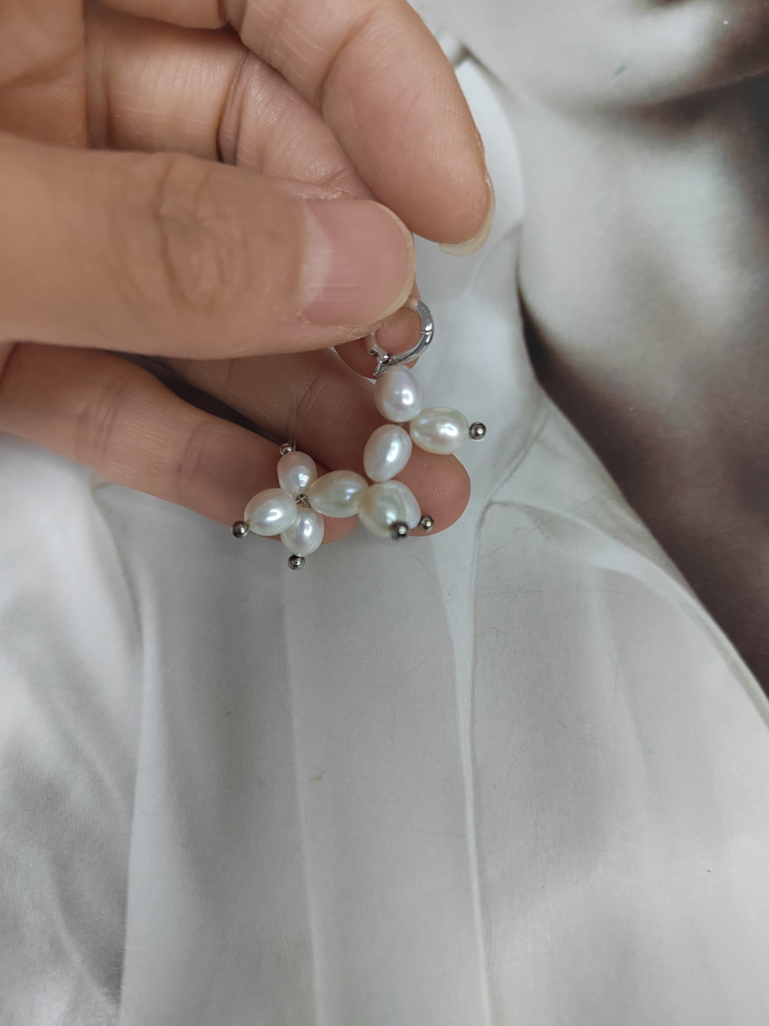 天然淡水巴洛克珍珠吊坠气球狗吊坠万能扣