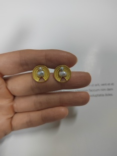 天然海水澳白凯西真多麻巴洛克珍珠耳钉纯银耳钉