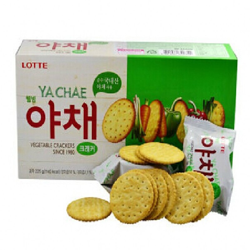 韩国进口 咸味饼干 韩国乐天LOTTE综合蔬菜饼干营养饼干 249克9包