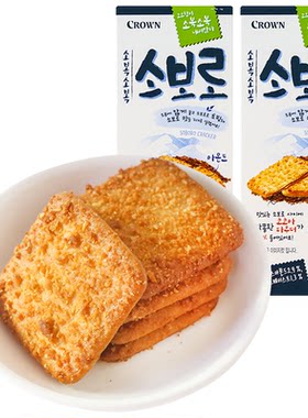 crown韩国进口香酥60g夹心饼干