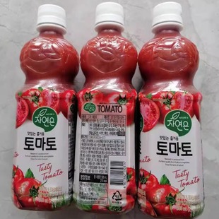 韩国蜜桃西红柿果汁 熊津番茄汁芦荟汁柑橘汁橙汁葡萄饮料500ml*3