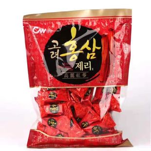 韩国糖红参味软糖清佑红参糖进口cw高丽人参软糖硬糖大袋婚庆喜糖