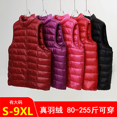 羽绒马甲女加肥加大码立领坎肩