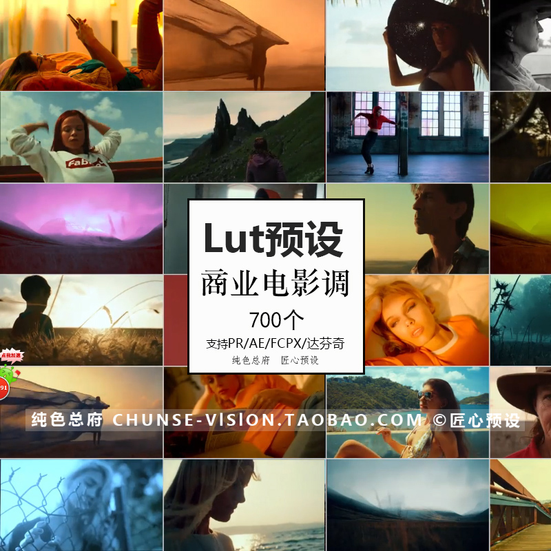 PR调色Lut预设旅拍街拍旅行微电影MV视胶片滤镜AE/FCPX/达芬奇lut