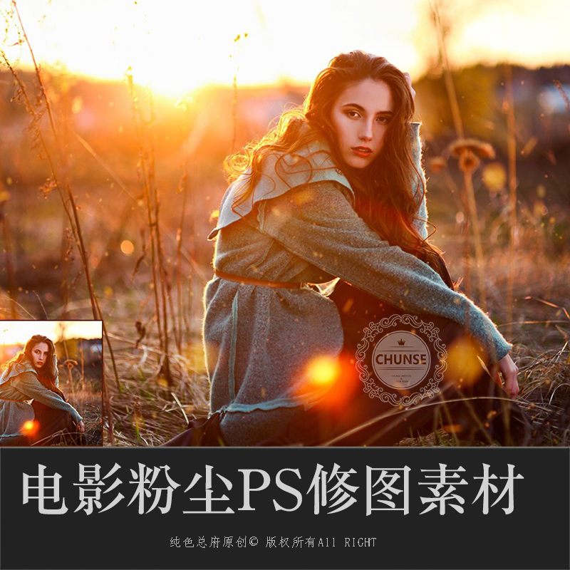 粉尘光斑悬浮灰尘光效光线逆光人像氛围合成PS修图素材X36