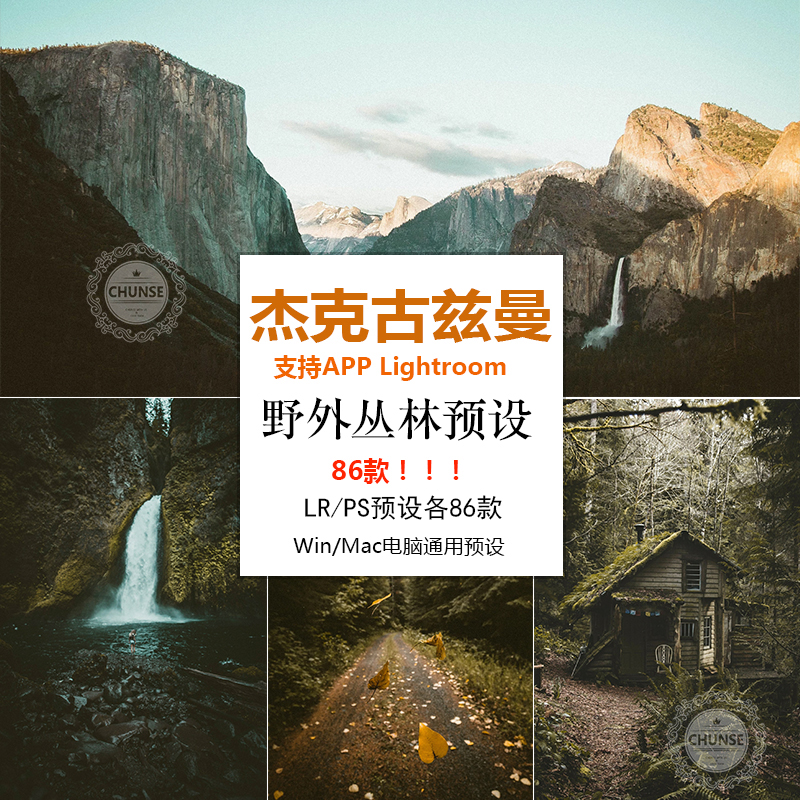 ins风秋季野外丛林露营LR/PS/ACR预设旅行旅拍自然风景lr预设M102