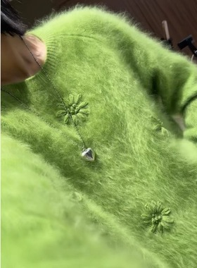 【尊贵别】手工小花桑蚕丝羊绒拉绒135斤内孤品1760190019528