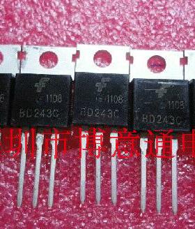 BD243C 两极晶体管 NPN型N沟道 TO220  6A100V 音频驱动管 可直拍