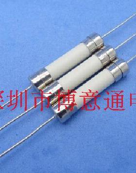 0.1A250V 圆筒帽形熔断器3.6×10MM 陶瓷带引线保险管 250V100MA