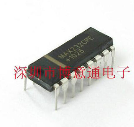 直插MAX232CPE/MAX232EPE/MAX232CSE RS-232接口IC DIP-16