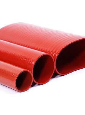 红色硅胶管机械软连接搅拌站水称连接橡胶套输料硅胶管防撞抗撕裂