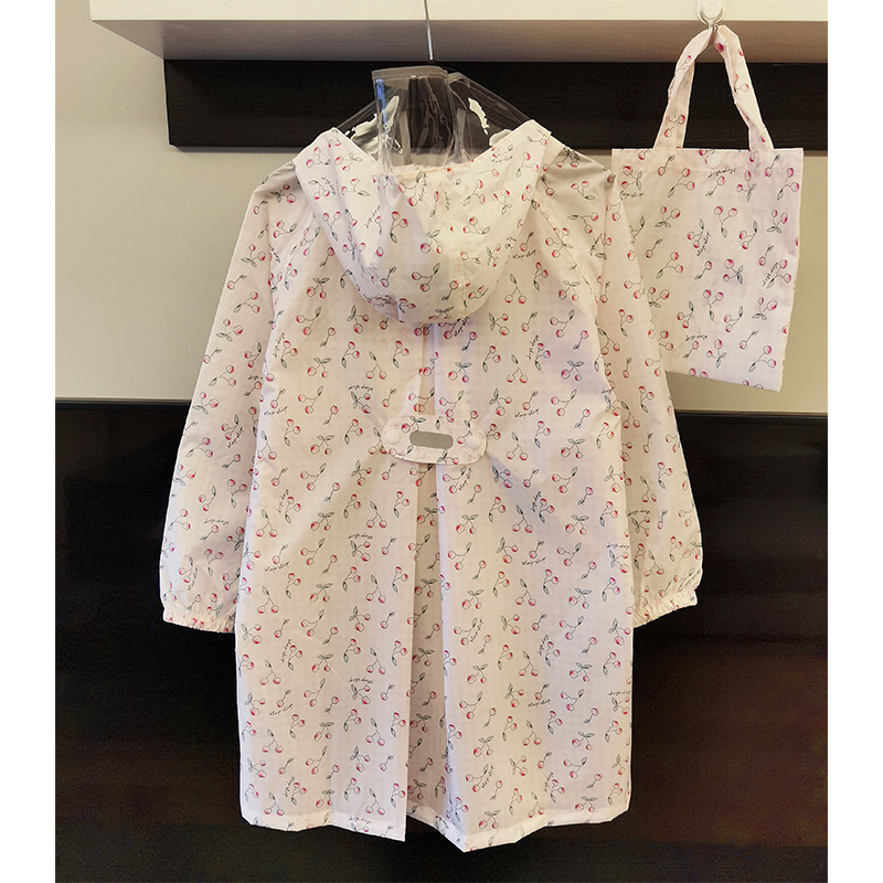 日本儿童雨衣男童女童小童幼儿园小学生男女孩轻薄防水防雨服雨披