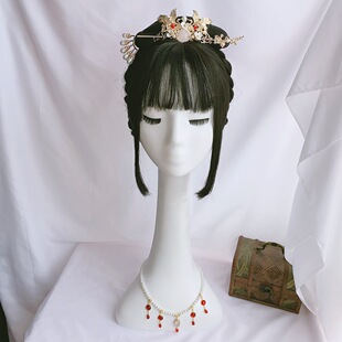 汉服假发明制女头套古风假发女整顶古代头发舞蹈造型万用古装发套