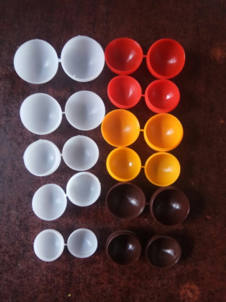 加厚蜡丸药丸盒塑料空药丸壳球型壳蜡壳中药蜜丸壳便携收纳