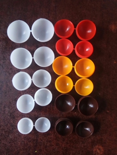 加厚蜡丸药丸盒塑料空药丸壳球型壳蜡壳中药蜜丸壳便携收纳