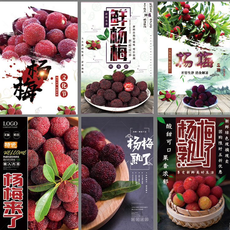 新鲜杨梅干封口贴广告印刷定制图片