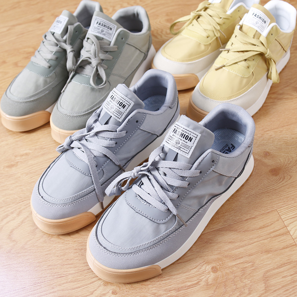 帆布男鞋春季2024新款上班工作潮鞋冰丝绿色布鞋休闲防滑运动板鞋