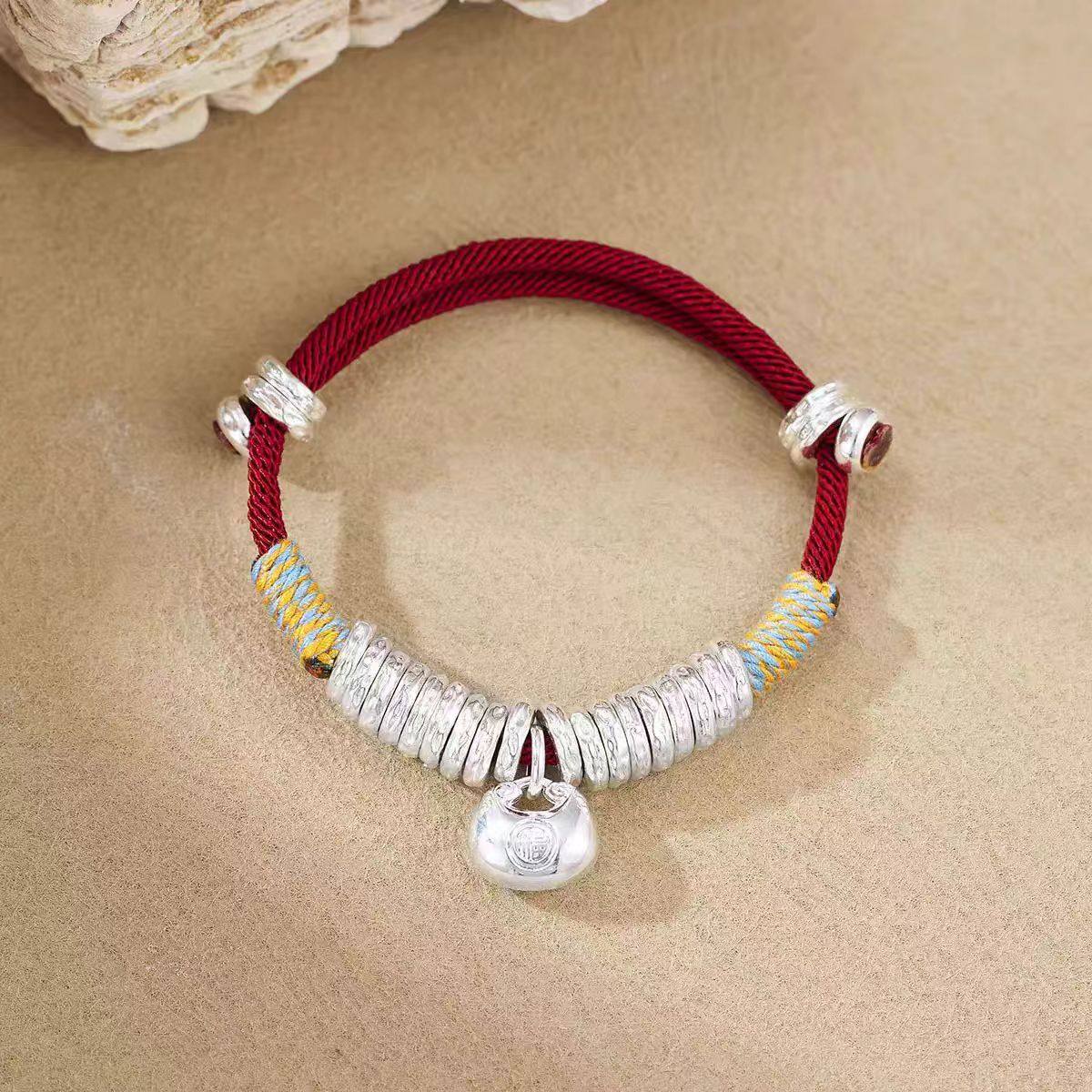 做旧复古新中式小胖福手链手工编织如意福袋盘缠手绳手工编绳,饰品/流行首饰/时尚饰品新,手链,淘宝优惠券,粉丝福利购,淘宝优惠卷