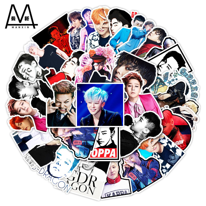 51张韩星bigbang权志龙涂鸦贴纸行李箱笔记本电脑汽车装饰贴纸